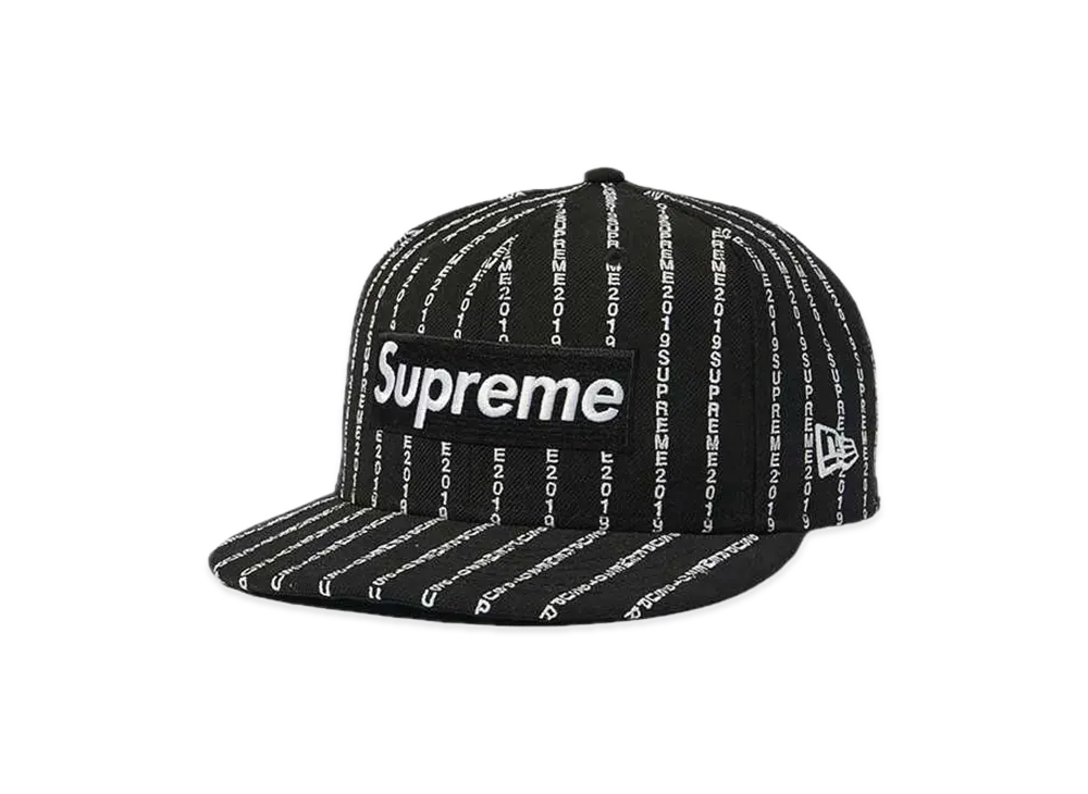 Supreme Text Stripe New Era® "Black"