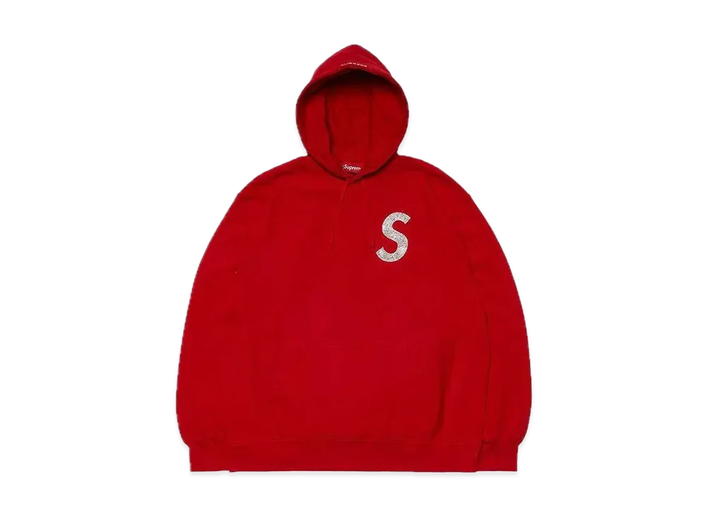Supreme Swarovski® S Logo Hooded Sweatshirt "Red"