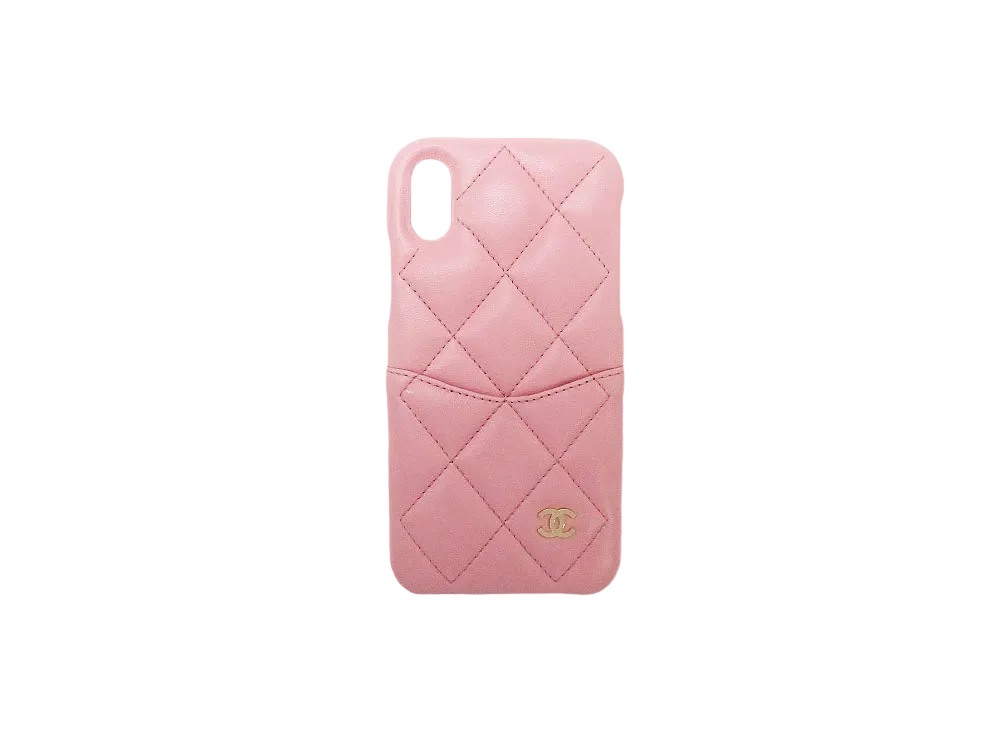 CHANEL Matelasse Lambskin iPhone X / XS Case "Pink"