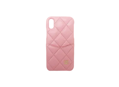CHANEL Matelasse Lambskin iPhone X / XS Case "Pink"