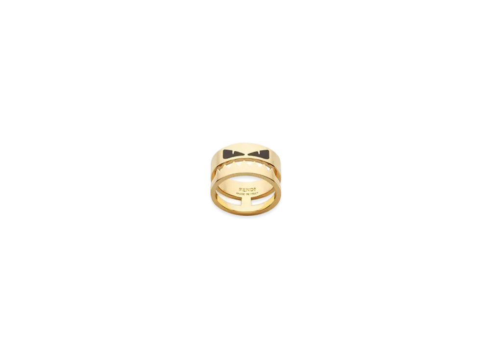 FENDI BAG BUGS EYE Ring "Gold"
