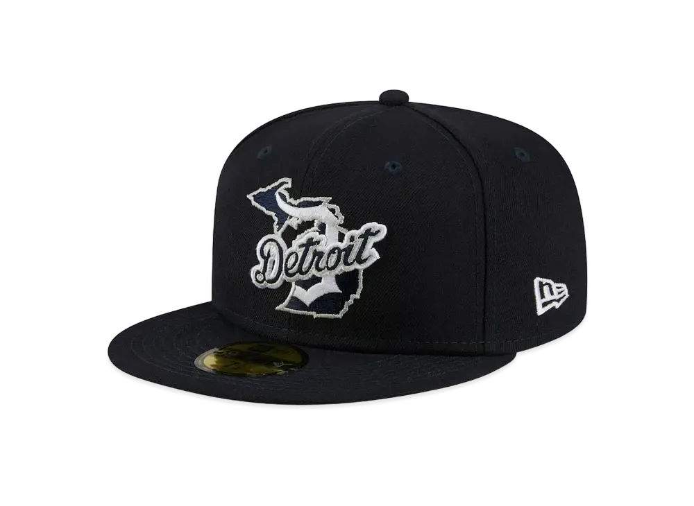 NEW ERA Men's Detroit Tigers Local II 59FIFTY Fitted Hat "Navy"