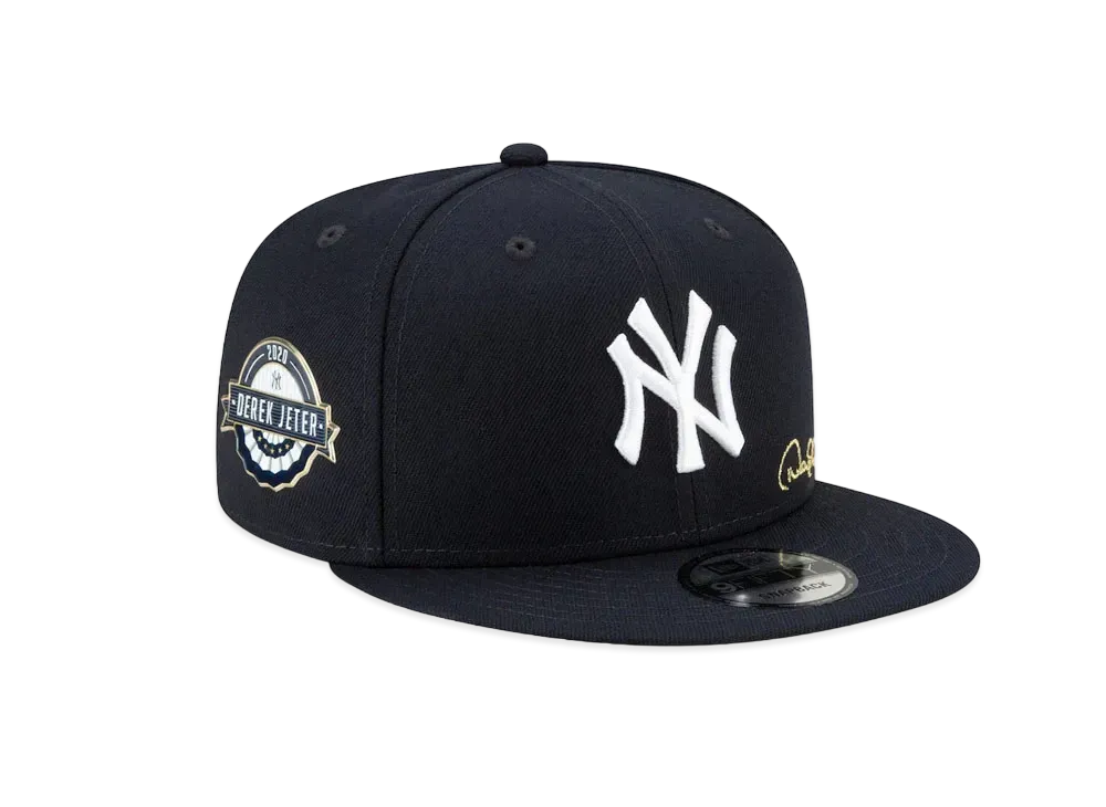 NEW ERA Derek Jeter New York Yankees 2020 Hall of Fame Script 9FIFTY Snapback Hat "Navy"