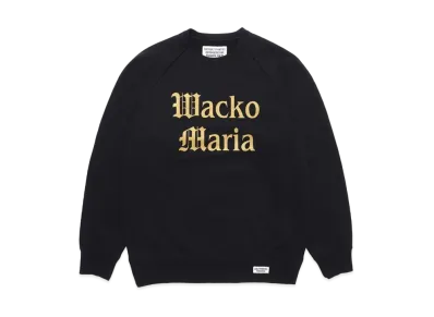 WACKO MARIA WASHED HEAVY WEIGHT SWEAT SHIRT "Black"