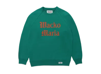 WACKO MARIA WASHED HEAVY WEIGHT SWEAT SHIRT "Green"