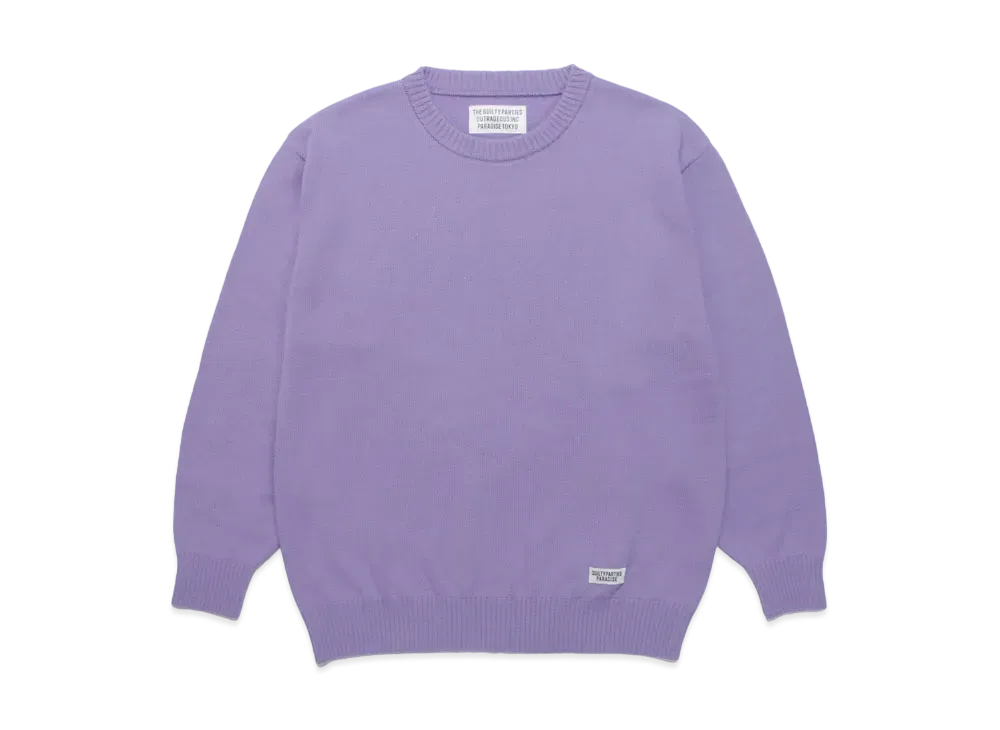 WACKO MARIA CLASSIC KNIT SWEATER "Purple"