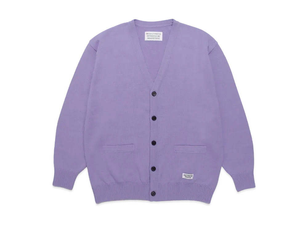 WACKO MARIA CLASSIC KNIT CARDIGAN "Purple"