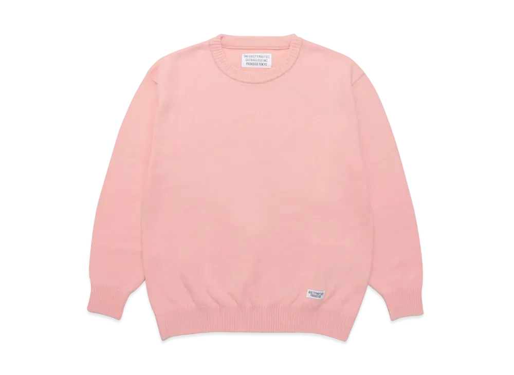 WACKO MARIA CLASSIC KNIT SWEATER "Pink"