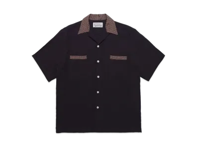 WACKO MARIA TWO TONE OPEN COLLAR SHIRT "Black"