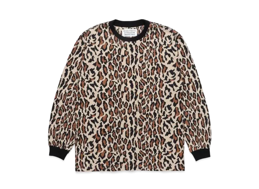 WACKO MARIA LEOPARD THERMAL SHIRT "Beige"