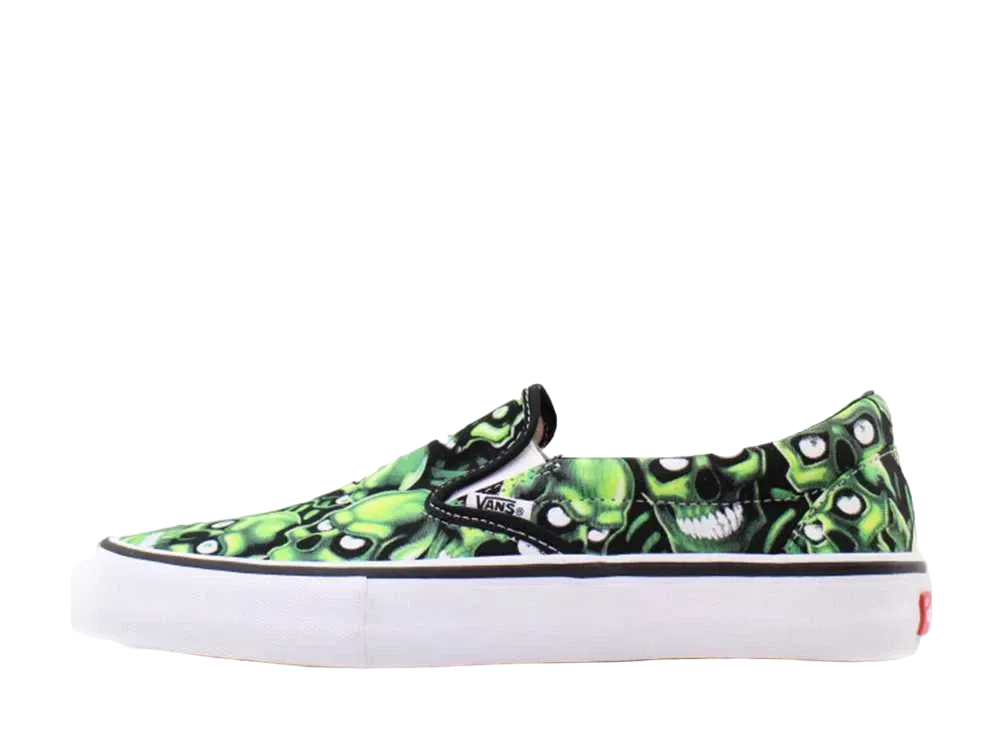 Supreme × Vans Slip-On Skull Pile "Green"