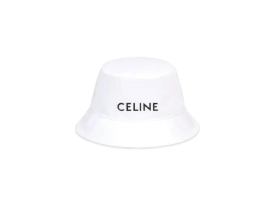 CELINE Bucket Hat In Gabardine Cotton "Off White"
