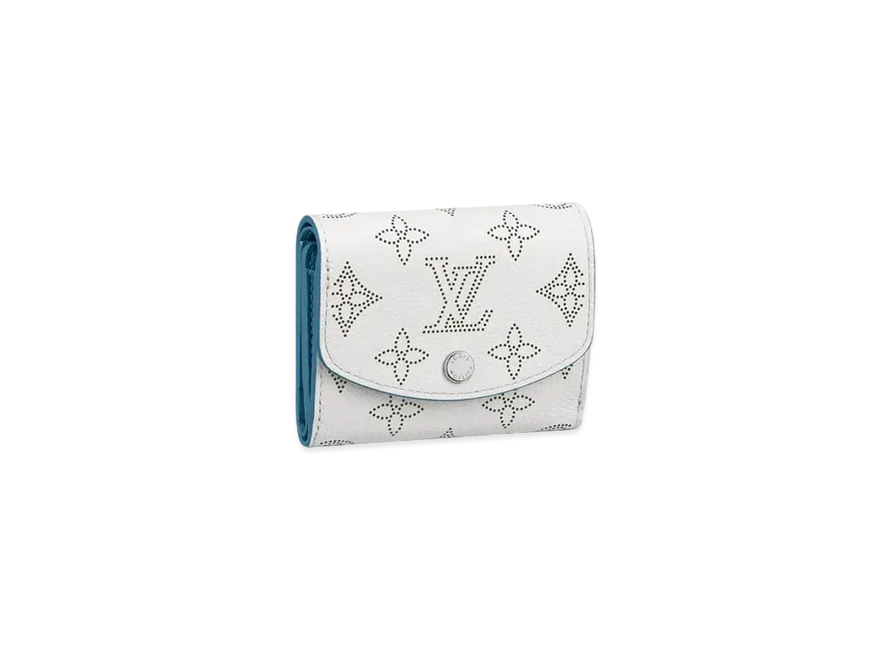 Louis Vuitton Portefeuille Iris XS Monogram Mahina Leather "Snow/Blue Orage"