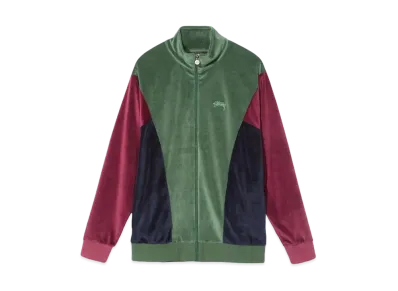 Stussy VELOUR PANELED TRACK JACKET "Green"
