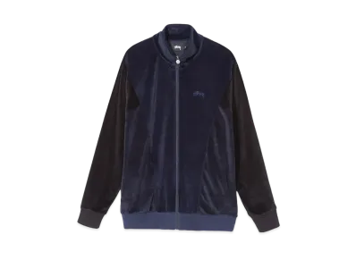 Stussy VELOUR PANELED TRACK JACKET "Navy"