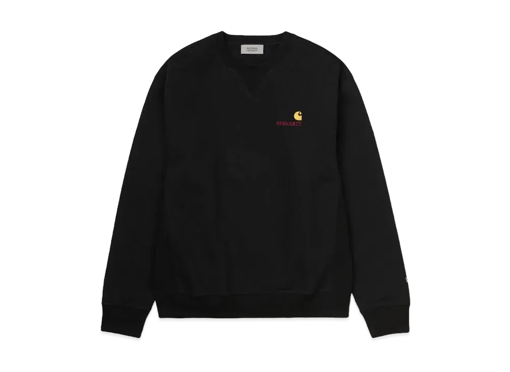 WACKO MARIA x CARHARTT WIP AMERICAN SCRIPT SWEAT SHIRT "Black"