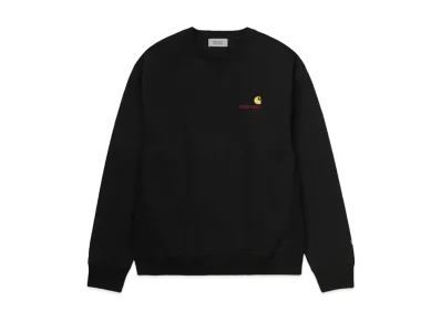 WACKO MARIA x CARHARTT WIP AMERICAN SCRIPT SWEAT SHIRT "Black"