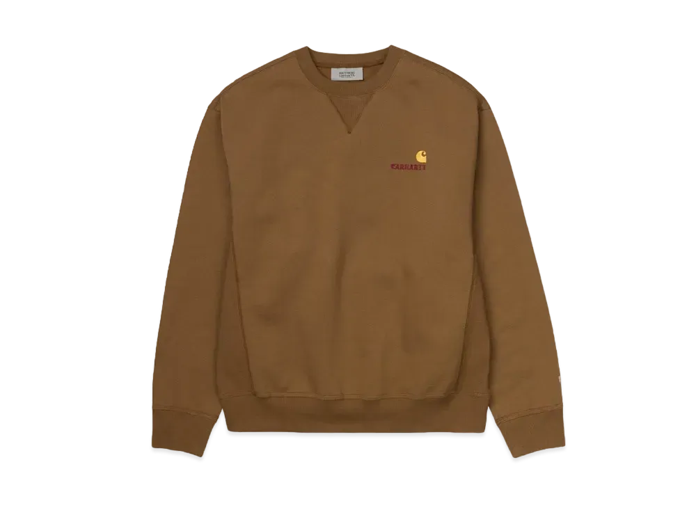 WACKO MARIA x CARHARTT WIP AMERICAN SCRIPT SWEAT SHIRT "Brown"