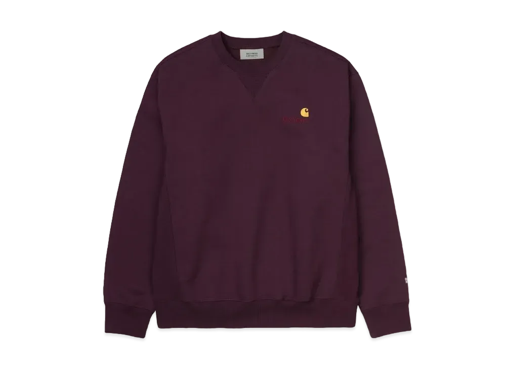 WACKO MARIA x CARHARTT WIP AMERICAN SCRIPT SWEAT SHIRT "Purple"