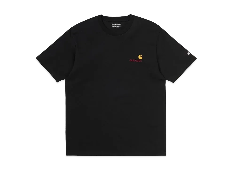 WACKO MARIA x CARHARTT WIP AMERICAN SCRIPT CREW NECK T-SHIRT "Black"