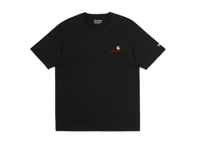 WACKO MARIA x CARHARTT WIP AMERICAN SCRIPT CREW NECK T-SHIRT "Black"