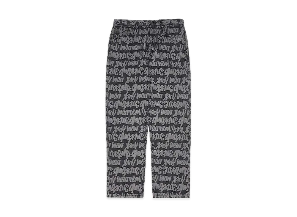 Supreme Fat Tip Jacquard Regular Jean "Black"
