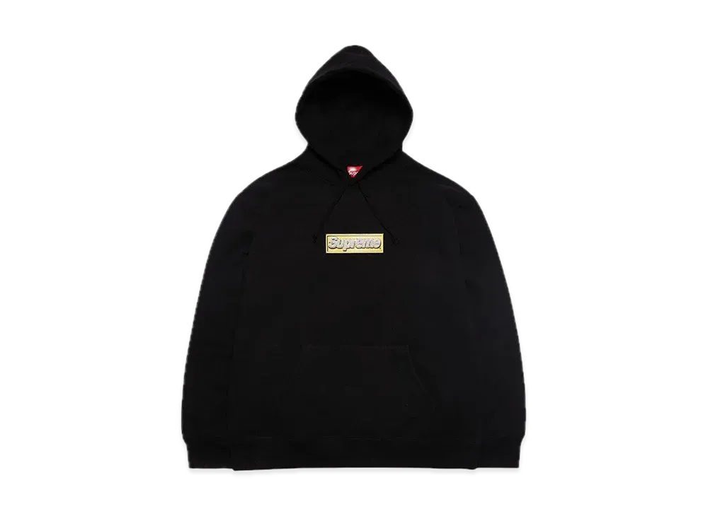 Supreme Bling Box Logo Hooded Sweatshirt "Black"