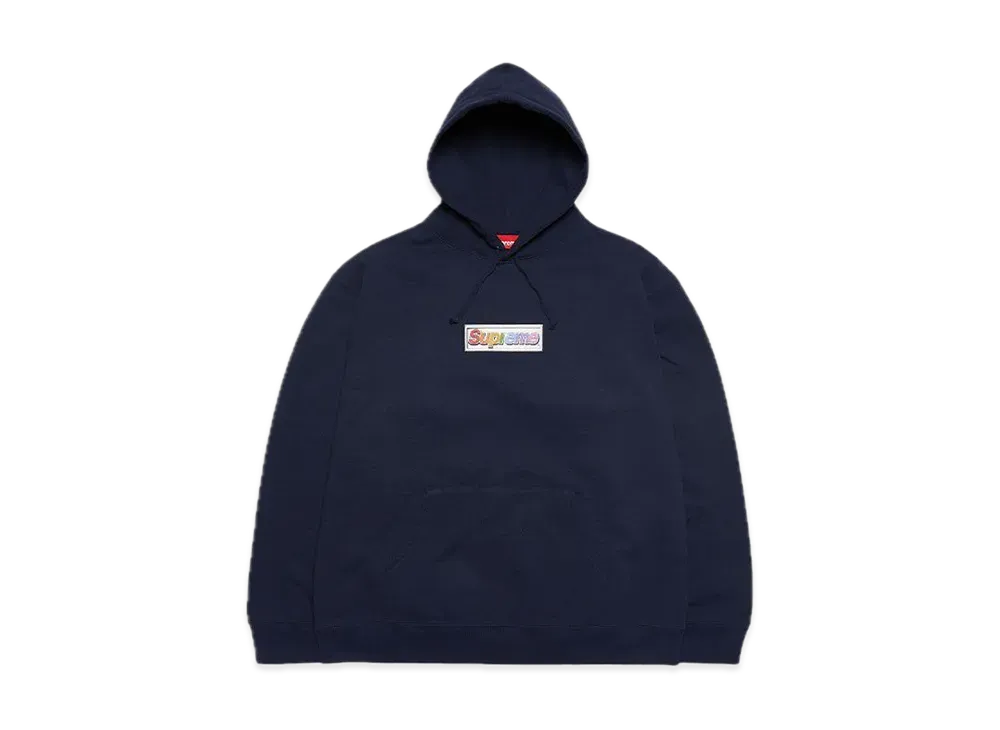 Supreme Bling Box Logo Hooded Sweatshirt "Navy"