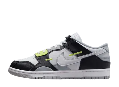 ナイキ ダンク ロー スクラップ "ブラック/ホワイト/ライトレモンツイスト"