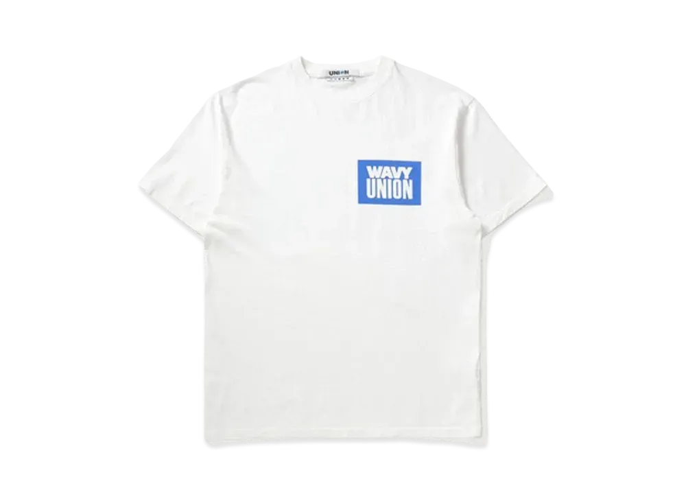 UNION WAVY BLOCK S/S TEE "White"