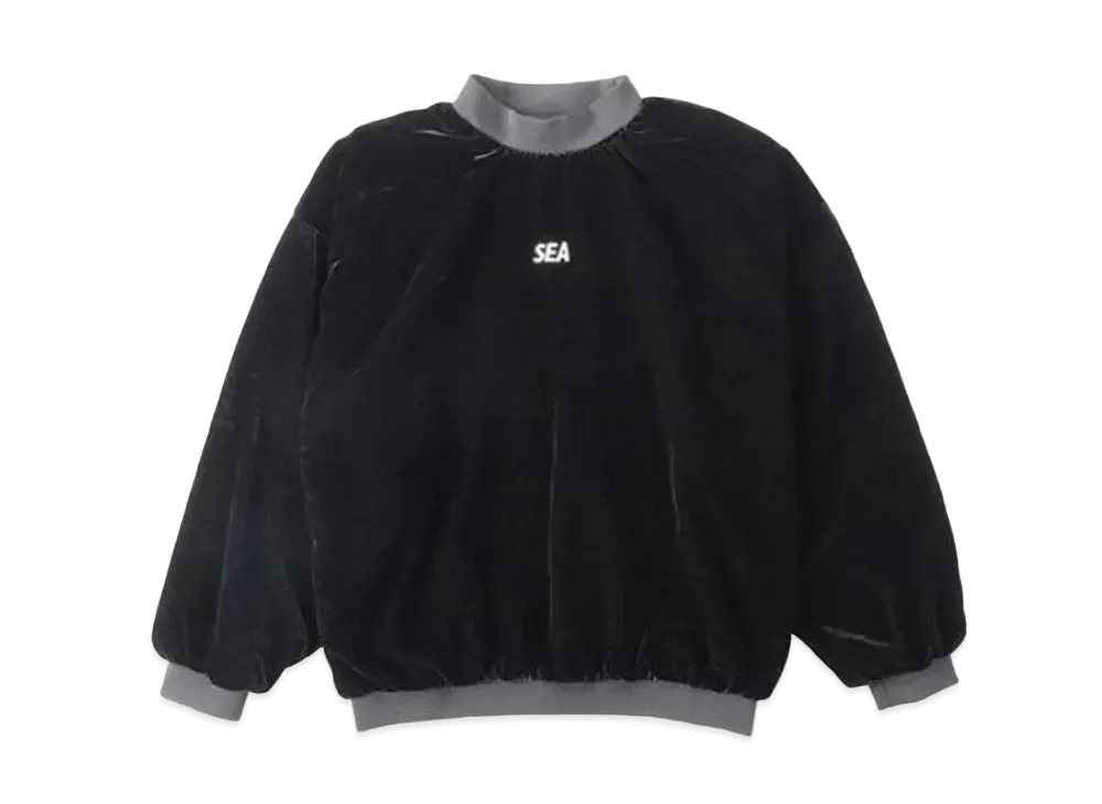 WIND AND SEA -Velour Crew Neck- "Black"