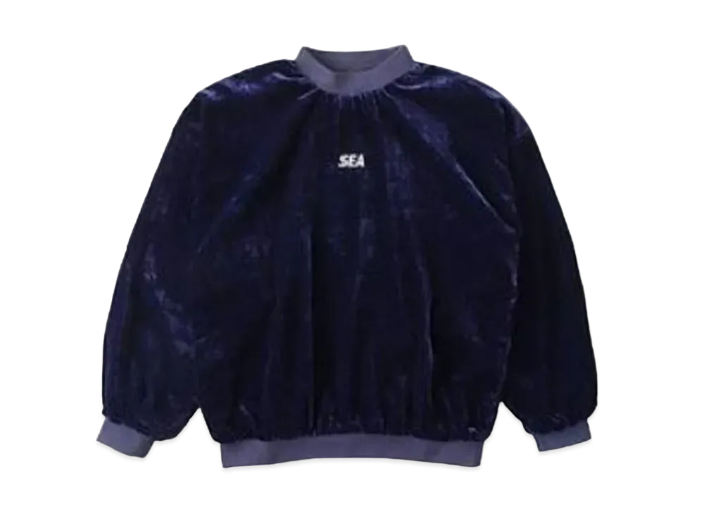WIND AND SEA -Velour Crew Neck- "Navy"