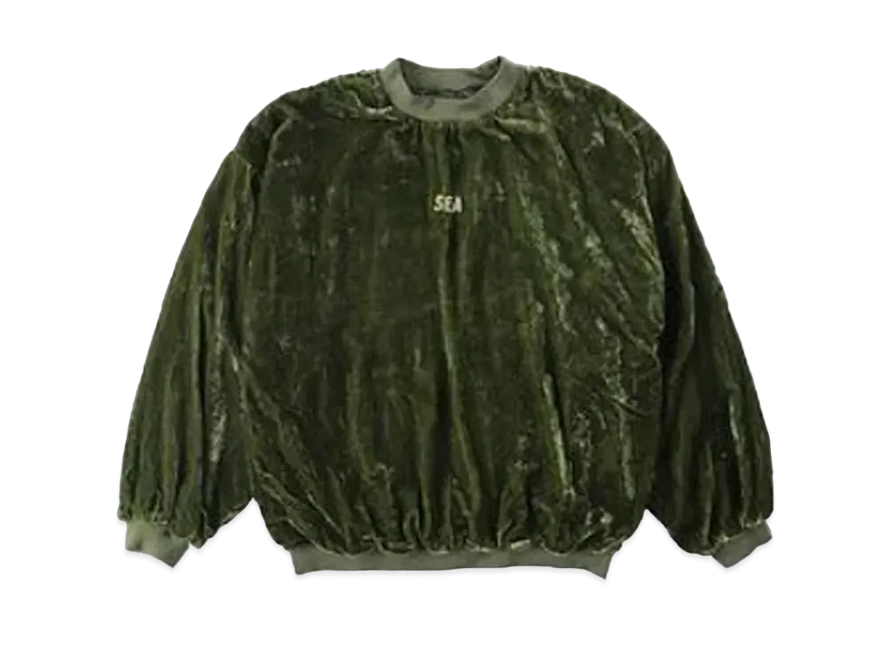 WIND AND SEA -Velour Crew Neck- "Green"