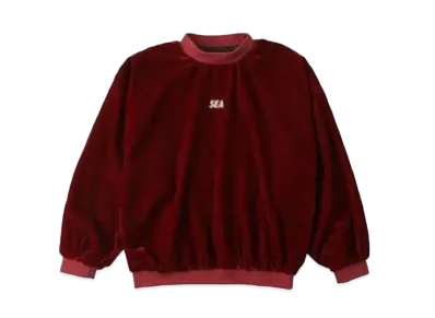 WIND AND SEA -Velour Crew Neck- "Burgundy"