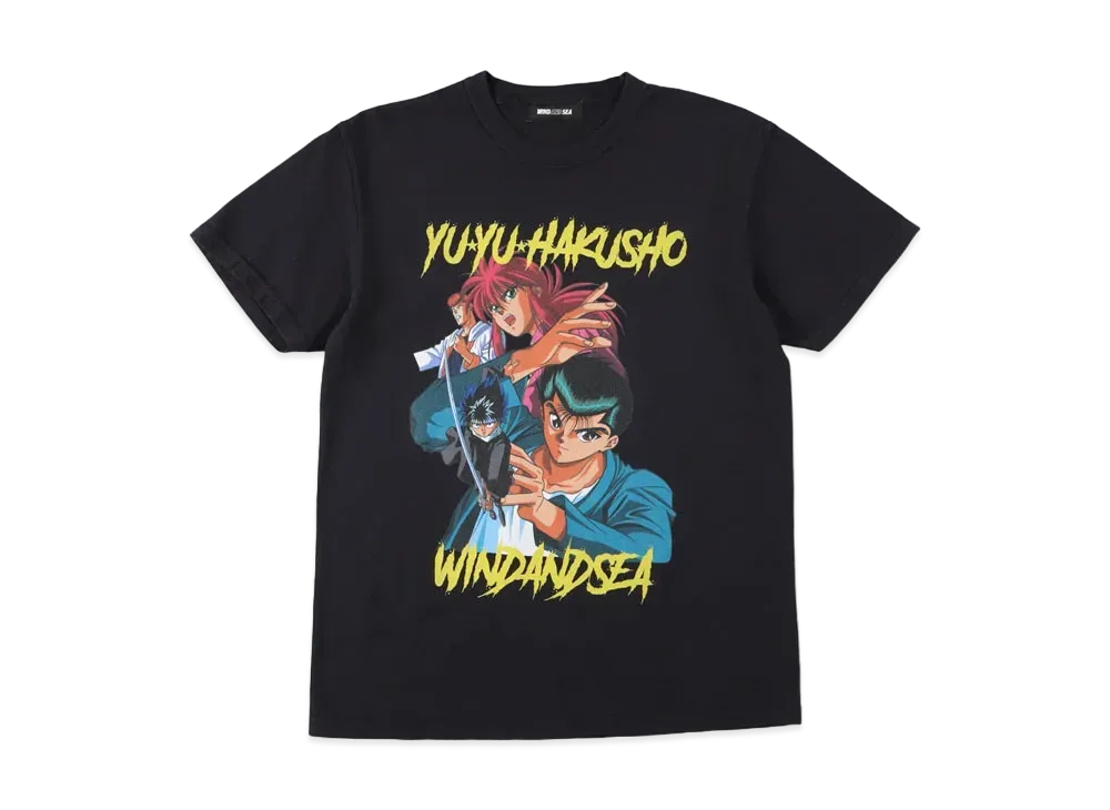 WIND AND SEA x 幽☆遊☆白書 S/S Tee (y-h-k) "Black"