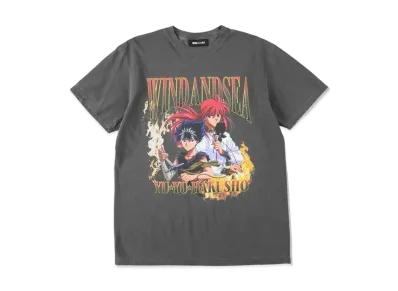 WIND AND SEA x 幽☆遊☆白書 S/S Tee (Hiei-Kurama) "Charcoal"
