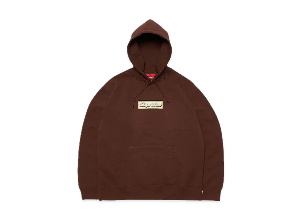Supreme Bling Box Logo Hooded Sweatshirt "Dark Brown"