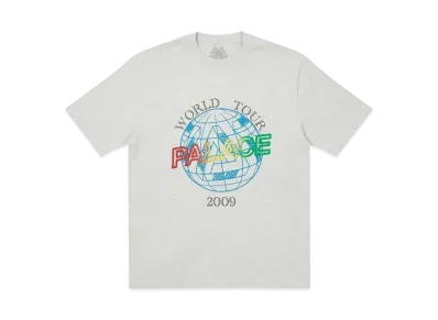 PALACE WORLD TOUR T-SHIRT "Grey Marl"