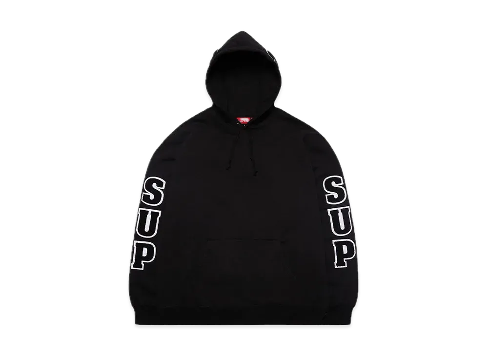 Supreme Team Chenille Hooded Sweatshirt "Black"