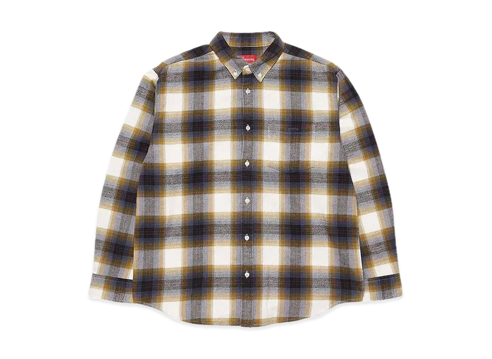 Supreme Brushed Plaid Flannel Shirt "Natural"