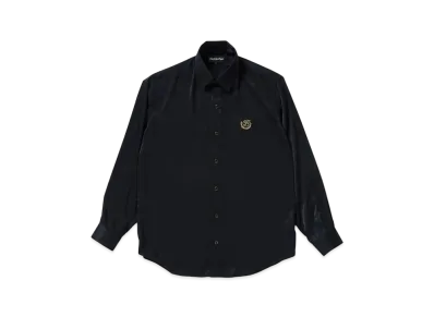 BlackEyePatch B EMBLEM SATIN SHIRT "Black"