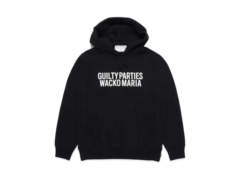 WACKO MARIA HEAVY WEIGHT PULL OVER HOODED SWEAT SHIRT "Black"