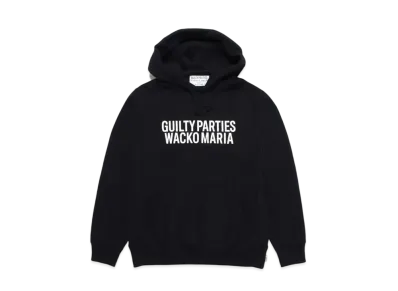 WACKO MARIA HEAVY WEIGHT PULL OVER HOODED SWEAT SHIRT "Black"