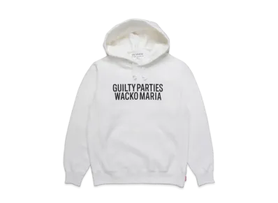 WACKO MARIA HEAVY WEIGHT PULL OVER HOODED SWEAT SHIRT "White"