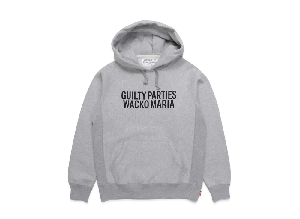 WACKO MARIA HEAVY WEIGHT PULL OVER HOODED SWEAT SHIRT "Gray"