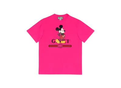 GUCCI × Disney Mickey Mouse T-shirt ”Fuchsia”