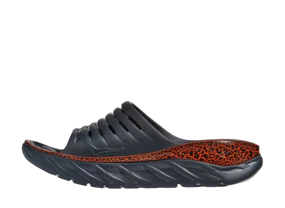 ホカ オラ リカバリー スライド "ブラック/オレンジ"