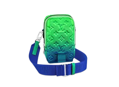 Louis Vuitton Monogram Double Phone Pouch "Blue Veil"