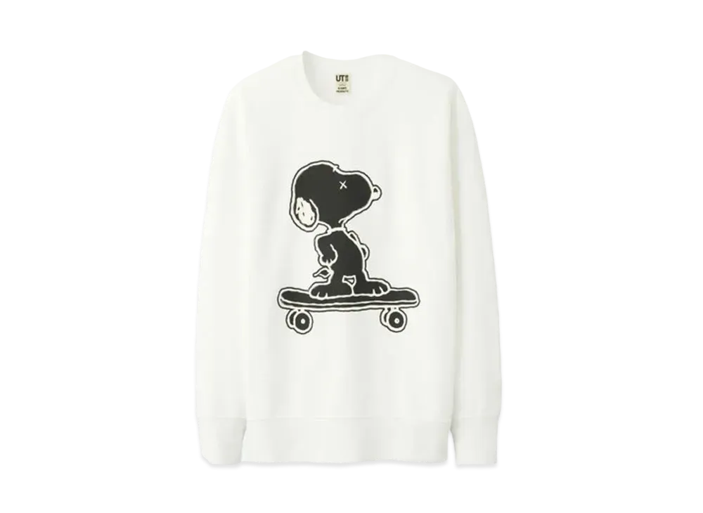 Uniqlo x KAWS x Peanuts Snoopy Skateboarding Sweatshirt "White"