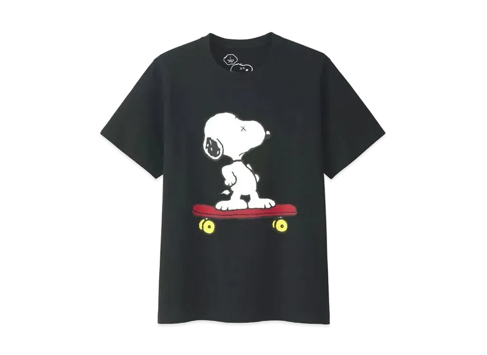 Uniqlo x KAWS x Peanuts Snoopy Skateboarding Tee "Black"